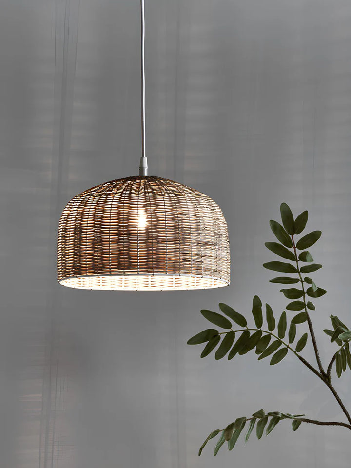 Bamboo Hanging Light for Drawing Room | Cane Pendant Lamp - Wren