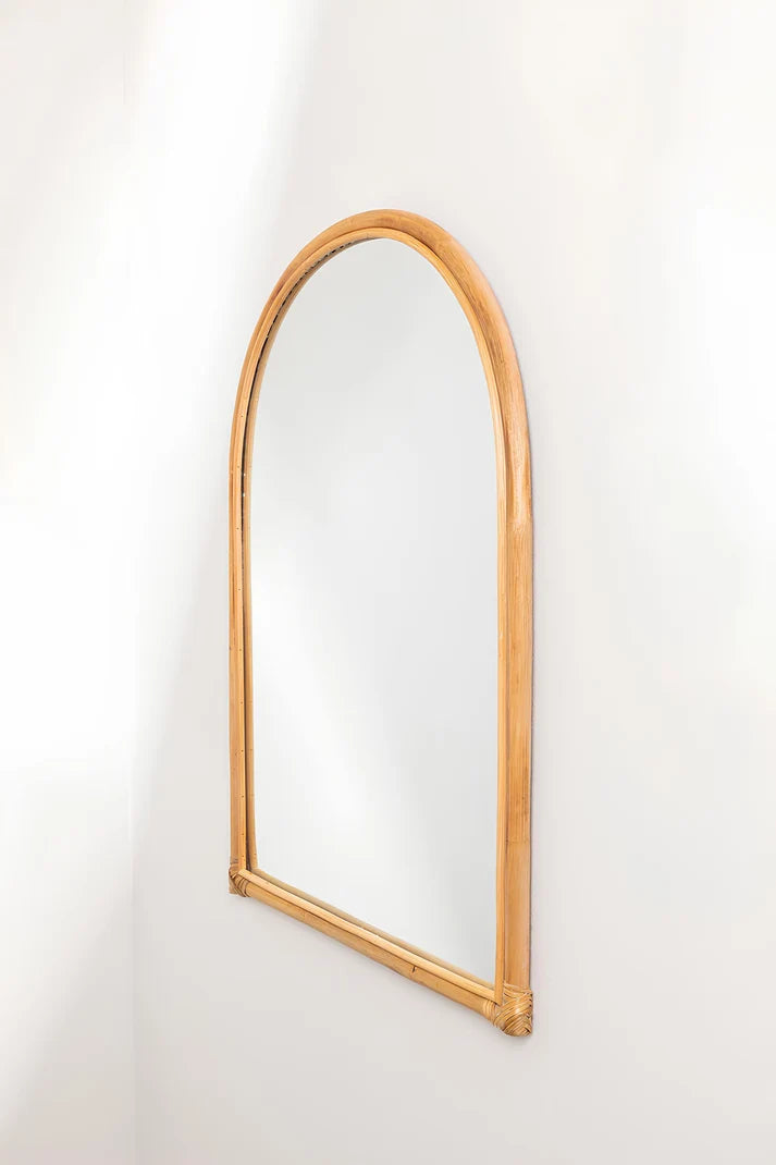 Rattan Wall Mirror for Living Room - Lirien