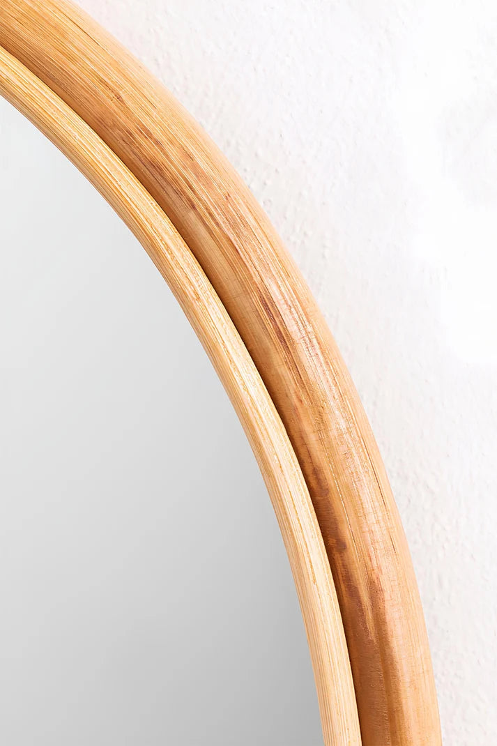 Rattan Wall Mirror for Living Room - Lirien