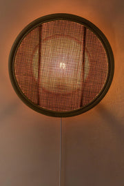 Rattan Wall Lamp for Bedroom | Cane Wall Sconce - Rebecca