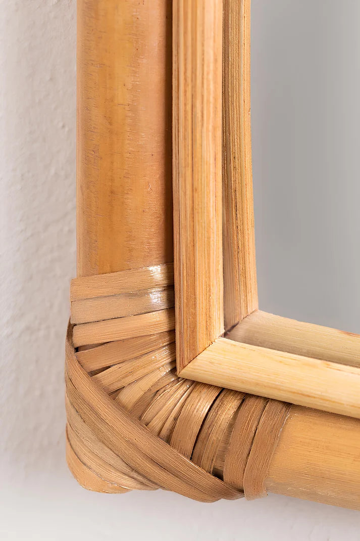 Rattan Wall Mirror for Living Room - Lirien
