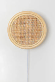 Rattan Wall Lamp for Bedroom | Cane Wall Sconce - Rebecca