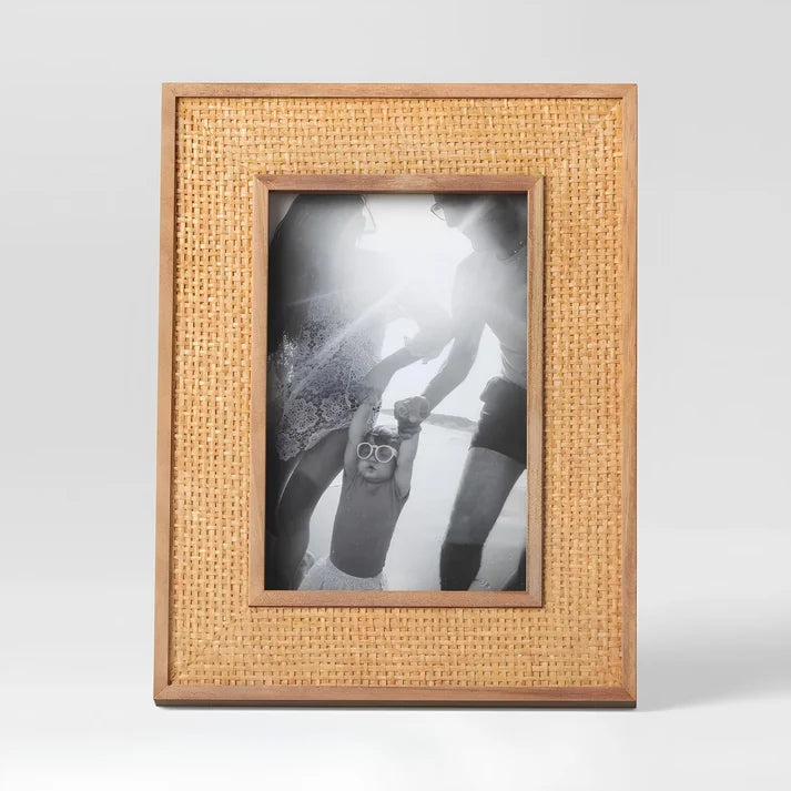 Rattan Photo Frame 4x6 Inch for Home - Anselm