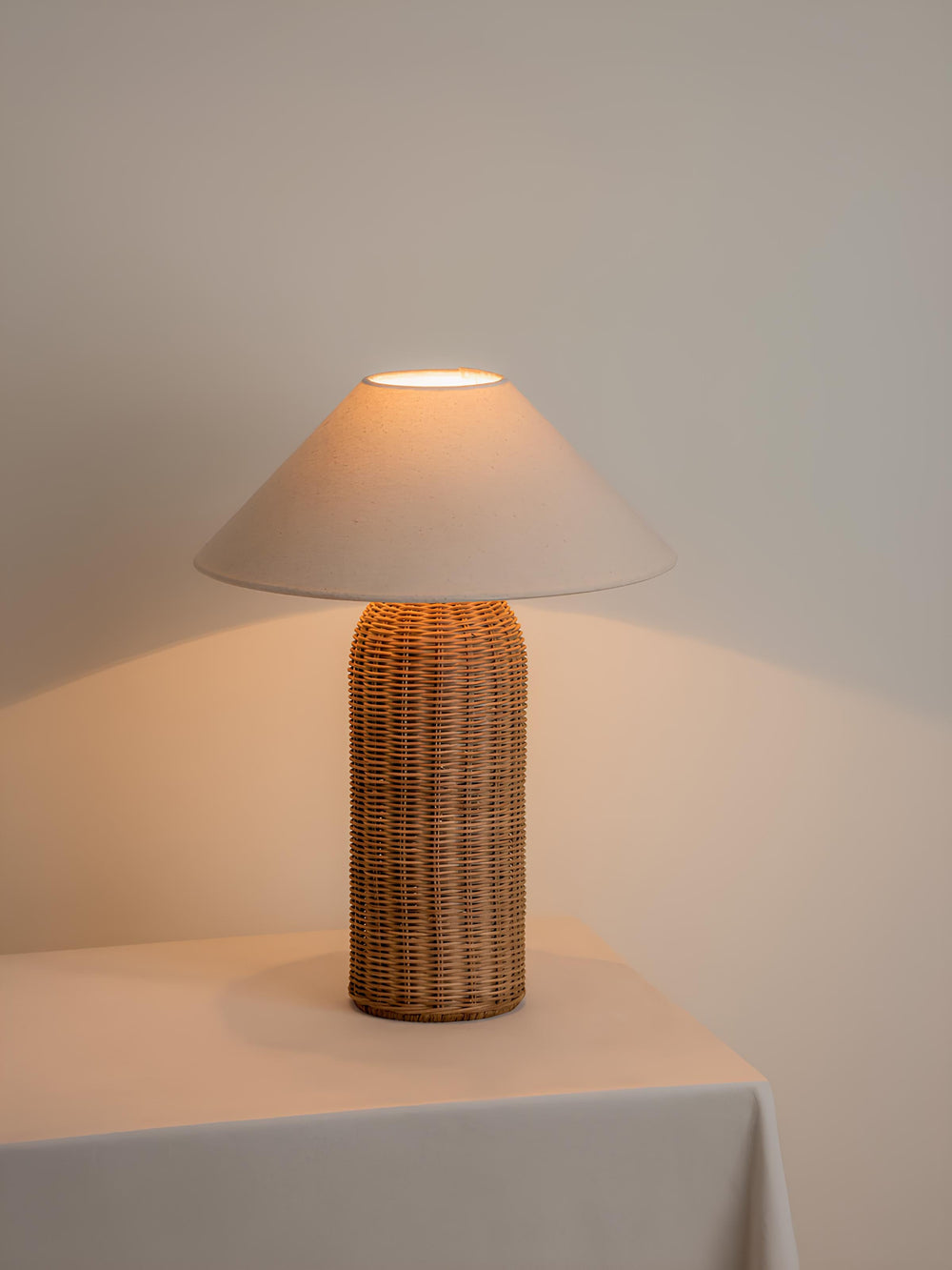 Rattan & Bamboo Cane Table Lamp - Quana