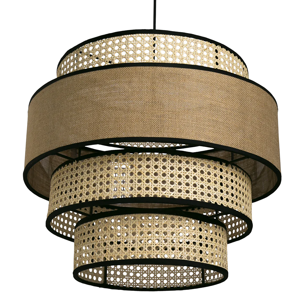 Bamboo Hanging Light for Living Room | Cane Pendant Lamp - Otto