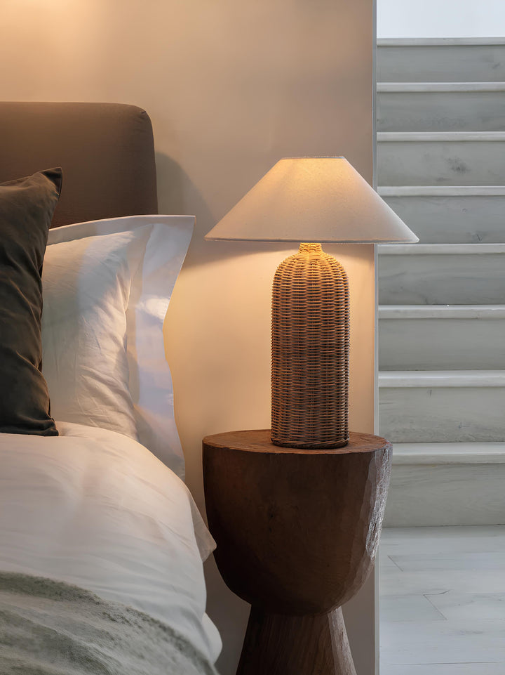 Rattan & Bamboo Cane Table Lamp - Quana
