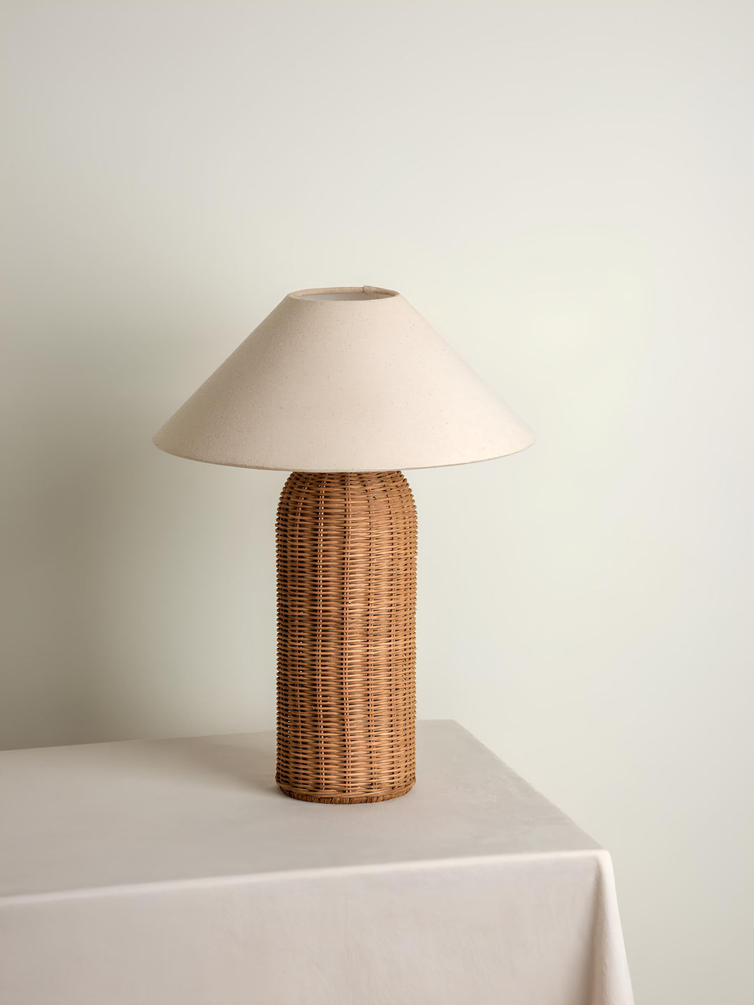 Rattan & Bamboo Table Lamp for Bedroom | Handmade - Cane Table lamp -Quana
