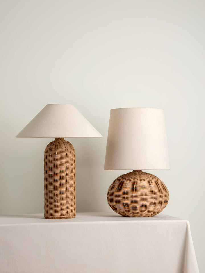 Rattan & Bamboo Cane Table Lamp - Quana
