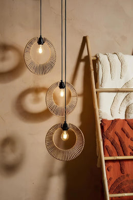 Jute Ceiling Light for Hallway | Natural Hanging Lamp - Gareth