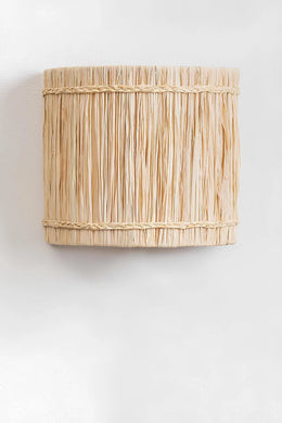 Raffia Wall Light for Living Room | Boho Paper Wall Sconce - Pryor
