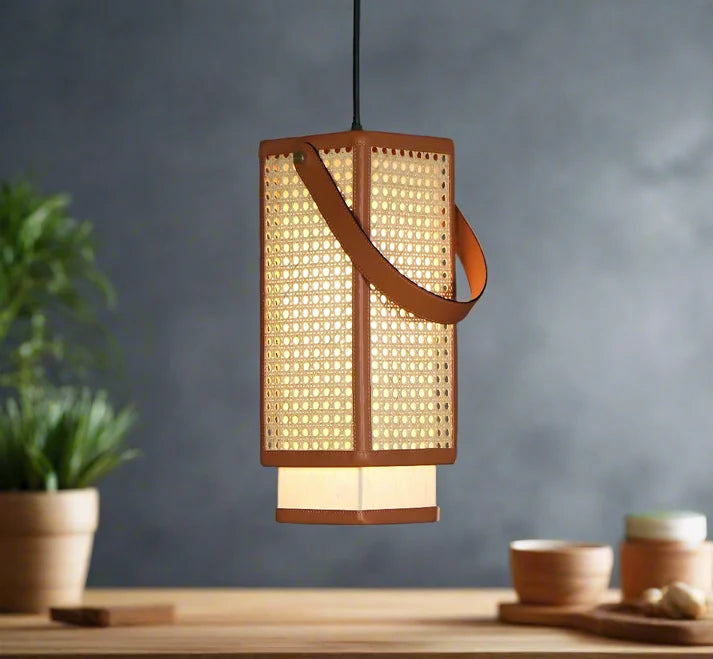 Rattan Hanging Light for Kitchen | Cane Pendant Lamp - Zandro