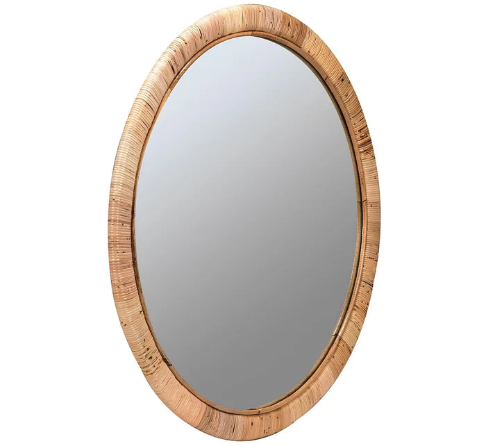 Rattan Wall Mirror for Living Room - Nialton