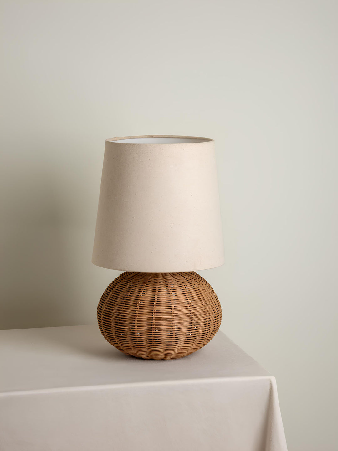 Rattan & Bamboo Table Lamp for Bedroom | Handmade - SUN
