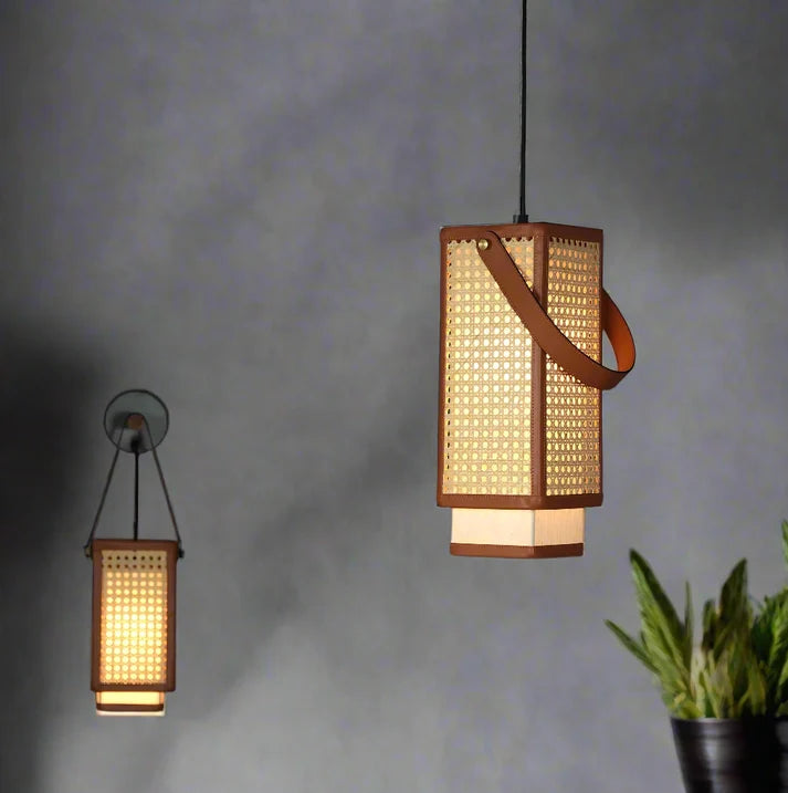 Rattan Hanging Light for Kitchen | Cane Pendant Lamp - Zandro