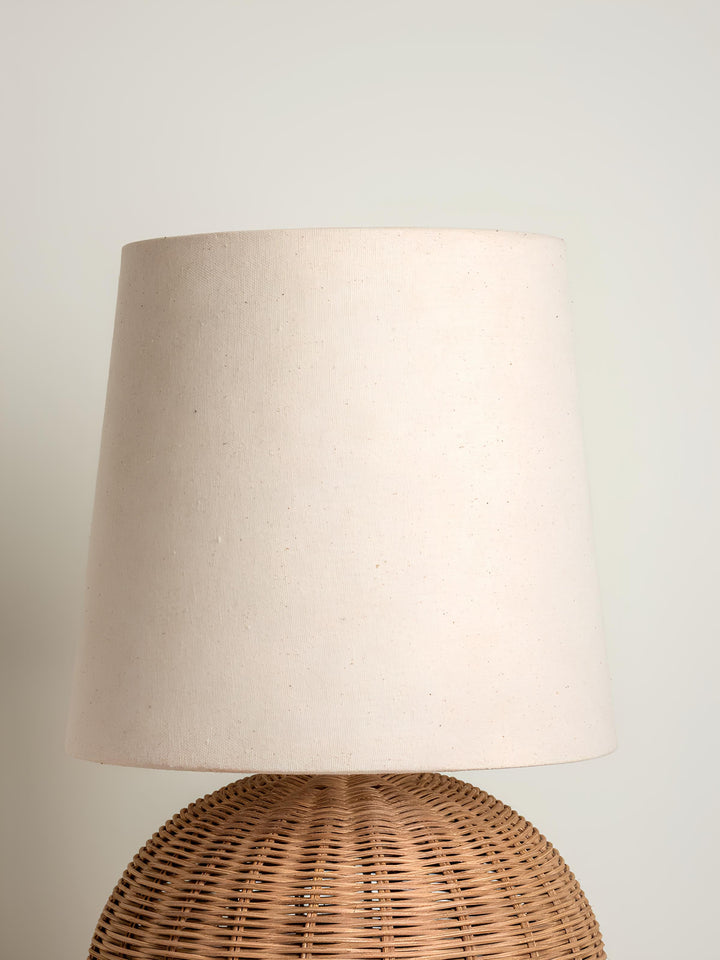 Rattan & Bamboo Table Lamp for Bedroom | Handmade - SUN