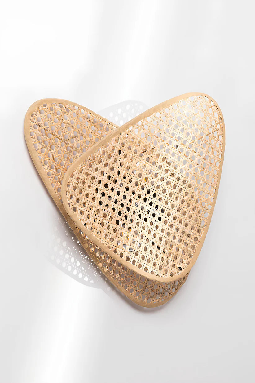 Cane Wall Lamp for Study Room | Bamboo Wall Sconce - Delaney
