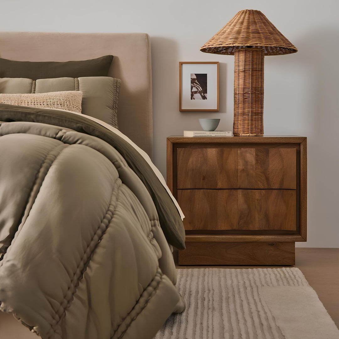 Rattan & Bamboo Cane Table Lamp - Shrishti