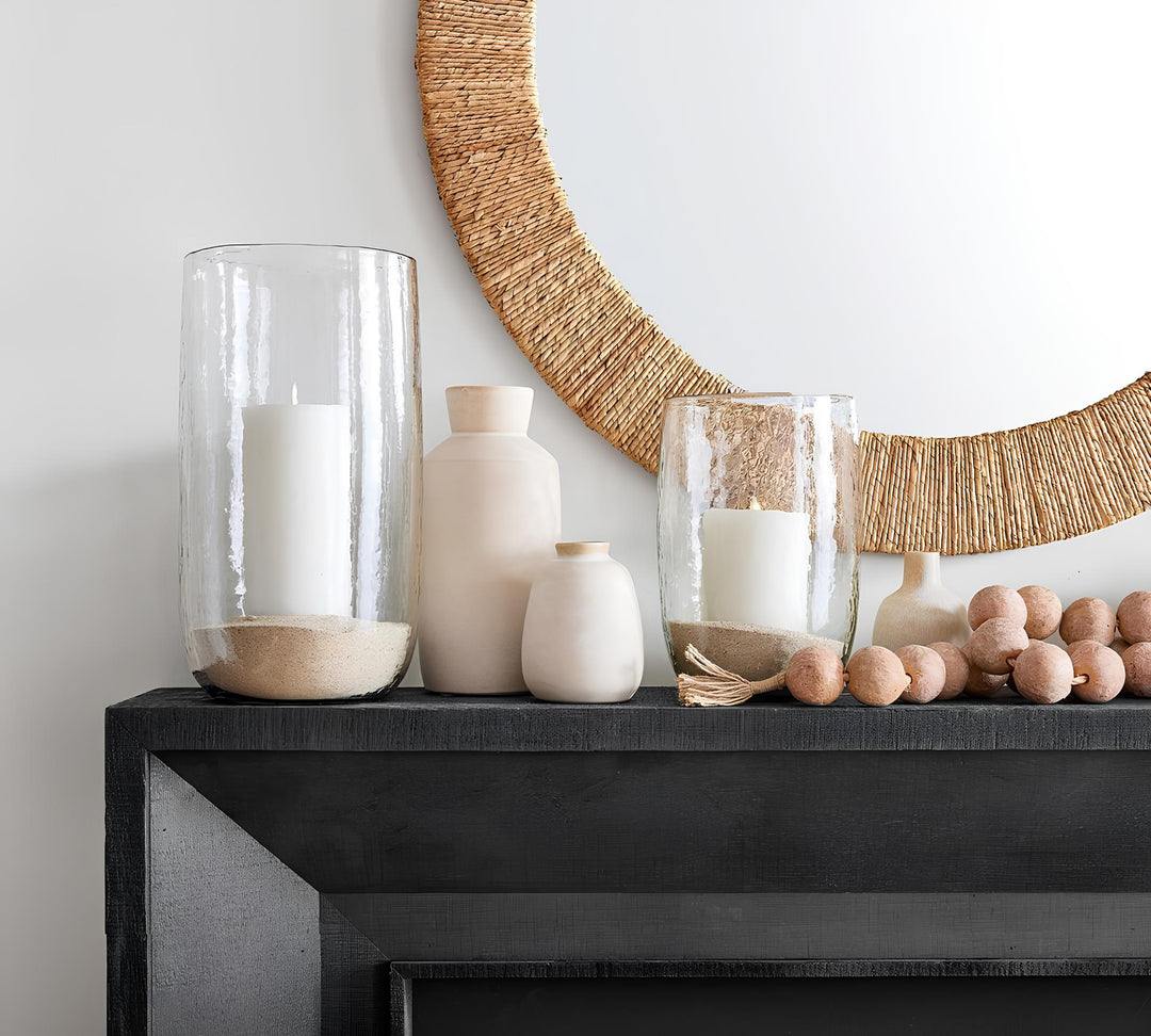 Rattan Wall Mirror for Living Room | Boho Round Mirror - Orsander