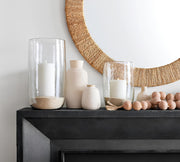 Rattan Wall Mirror for Living Room | Boho Round Mirror - Orsander