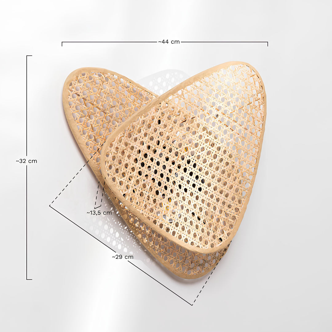 Cane Wall Lamp for Study Room | Bamboo Wall Sconce - Delaney
