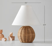 Rattan & Bamboo Table Lamp for Bedroom- Fenris