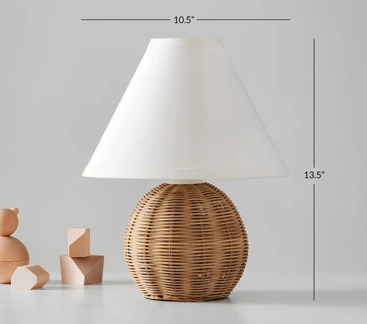 Rattan & Bamboo Table Lamp for Bedroom- Fenris