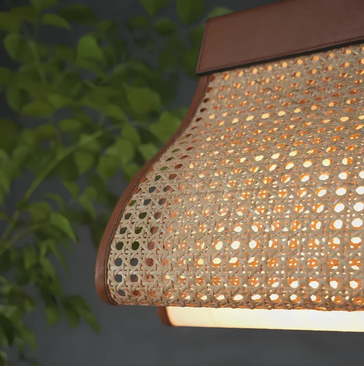 Rattan Hanging Light for Living Room | Cane Pendant Lamp - Pixie