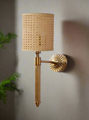 Cane Wall Lamp for Living Room | Rattan Wall Sconce - Corwin