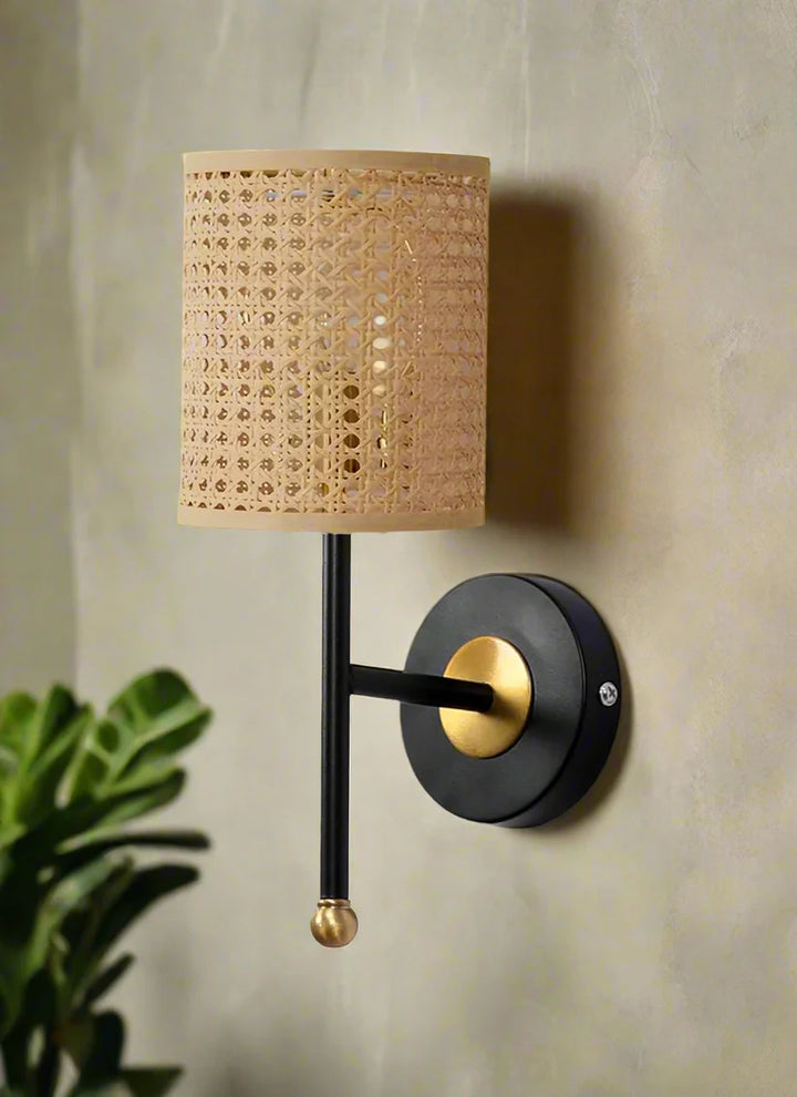 Cane Wall Light for Kitchen | Rattan Wall Sconce - Foster