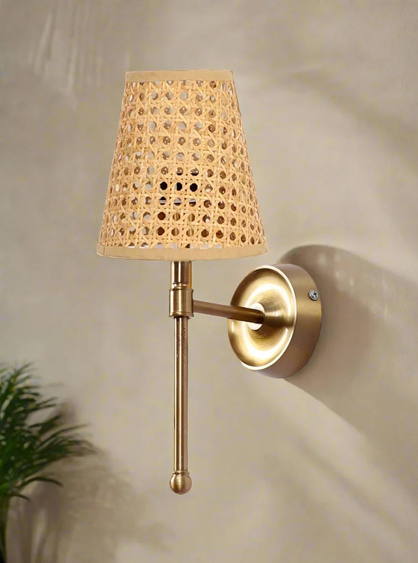 Bamboo Wall Sconce for Dining Room | Rattan Wall Light - Xylo