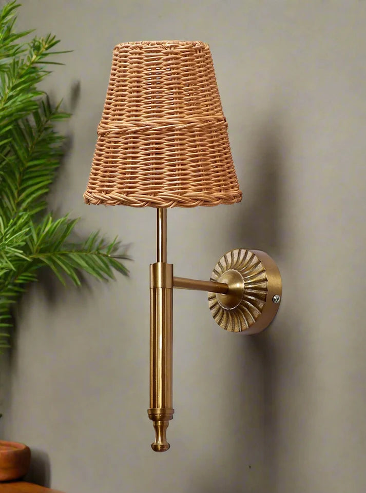 Rattan Wall Sconce for Kitchen | Wicker Wall Light - Steenholt