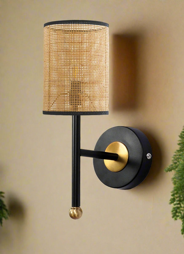 Rattan Wall Lamp for Bedroom | Cane Wall Sconce - Marlow