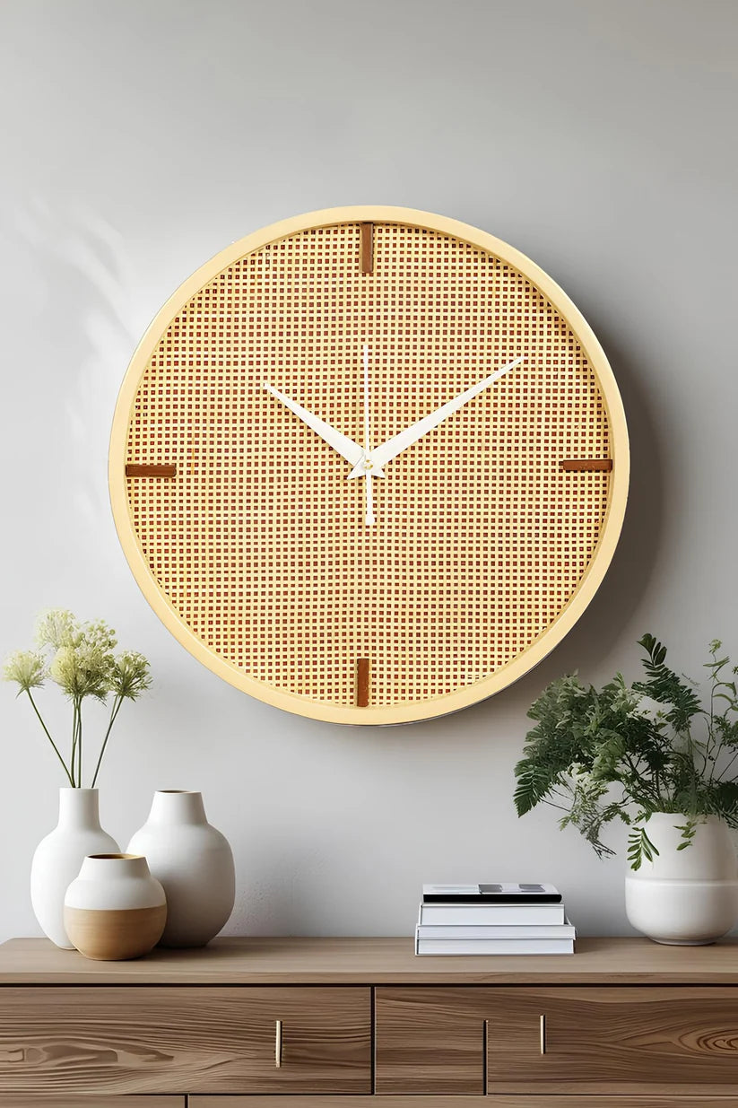 Bamboo Wall Clock for Kitchen - Soleil
