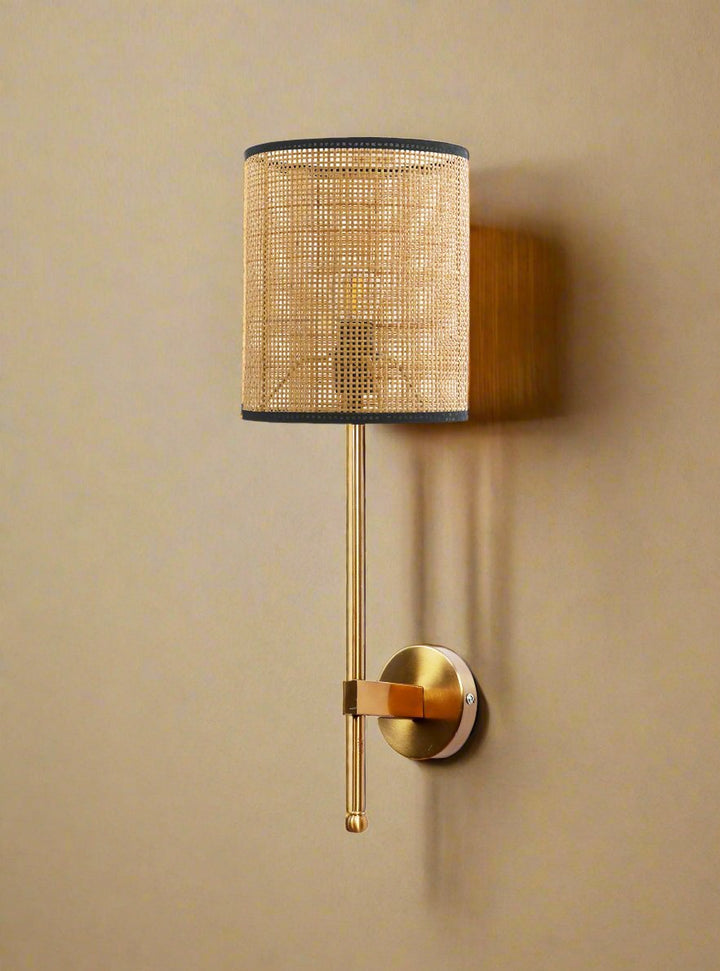 Cane Wall Sconce for Dining Room | Bamboo Wall Lamp - Ignatius