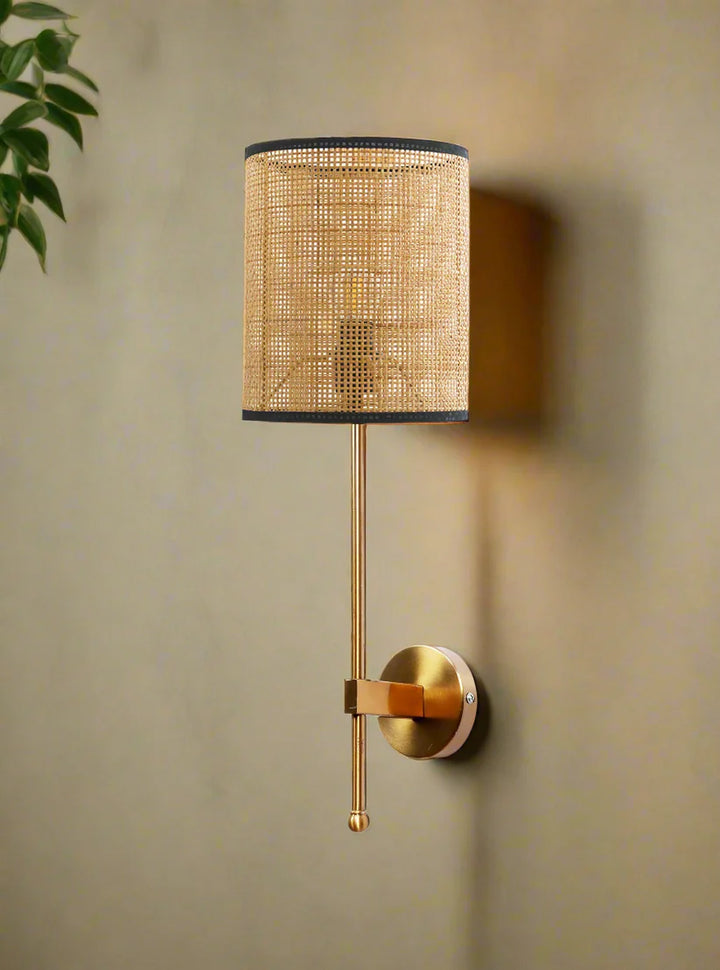 Cane Wall Sconce for Dining Room | Bamboo Wall Lamp - Ignatius