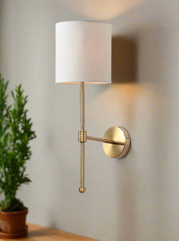 Contemporary Wall Light for Living Room | Fabric Wall Sconce - Naina