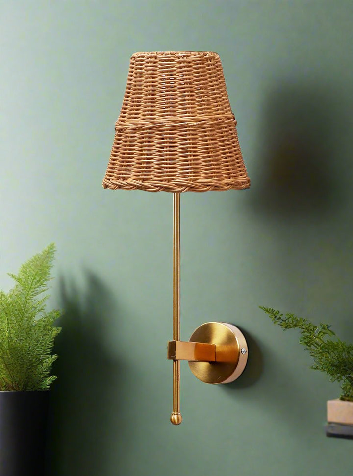 Cane Wall Lamp for Living Room | Bamboo Wall Light - Bram