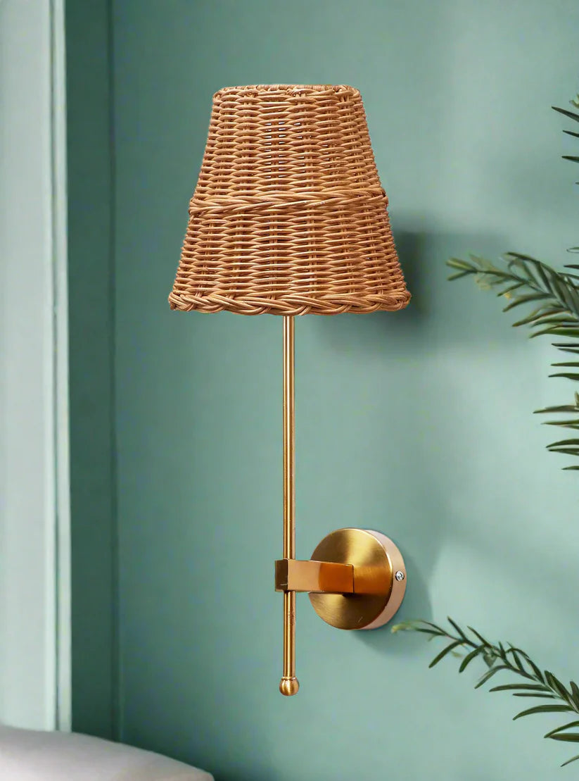 Cane Wall Lamp for Living Room | Bamboo Wall Light - Bram