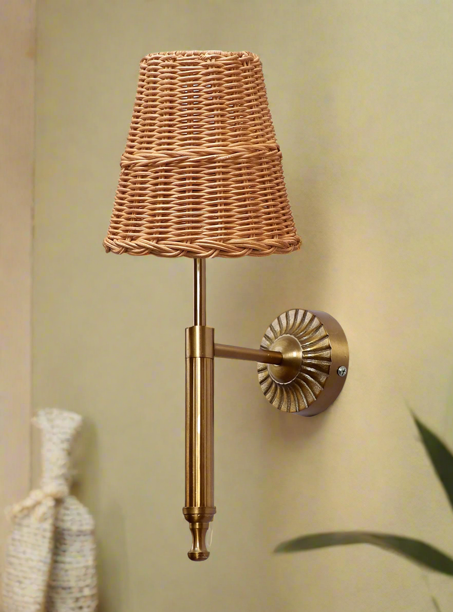 Rattan Wall Sconce for Kitchen | Wicker Wall Light - Steenholt