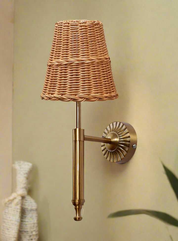 Rattan Wall Sconce for Kitchen | Wicker Wall Light - Steenholt