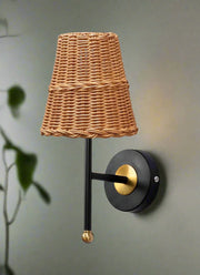 Cane Wall Sconce for Dining Room | Rattan Wall Light - Jareth