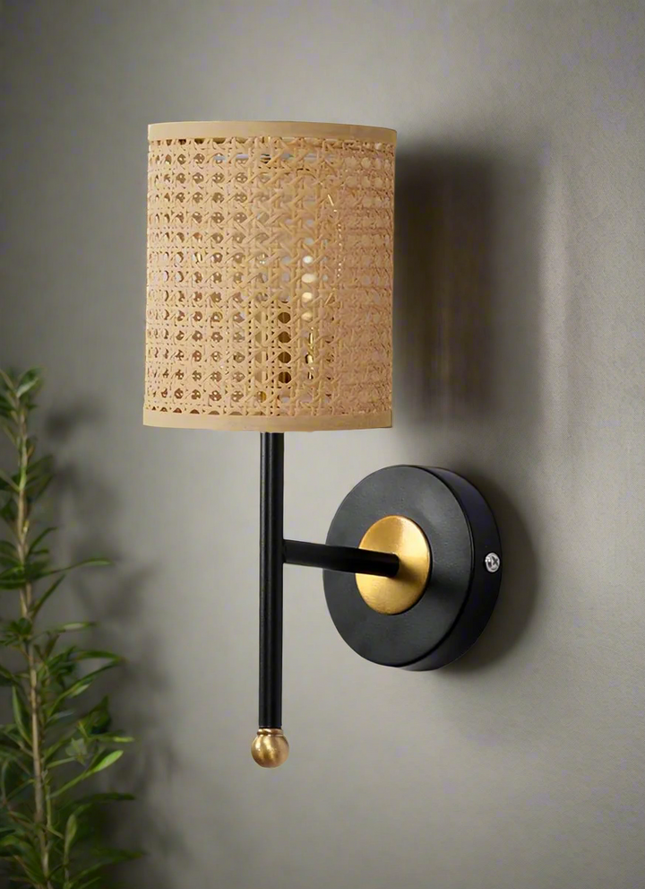 Cane Wall Light for Kitchen | Rattan Wall Sconce - Foster