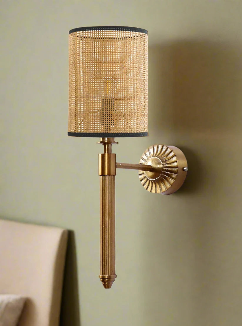 Wicker Wall Lamp for Dining Room | Rattan Wall Sconce - Xerionfield