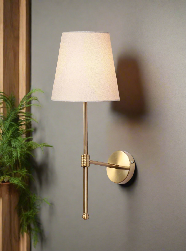 Art Deco Wall Light for Bedroom | Fabric Wall Lamp - Evin