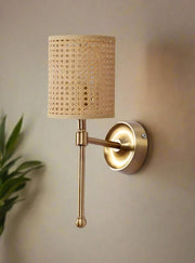 Wicker Wall Sconce for Bathroom | Cane Wall Lamp- Falkonhurstby