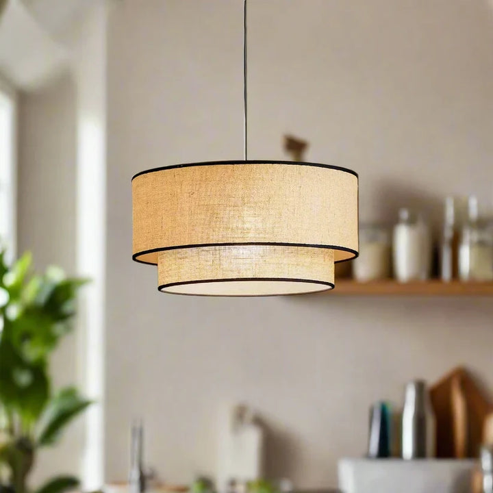 Jute Hanging Light for Living Room - Wynn