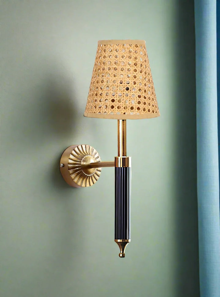 Wicker Wall Light for Bedroom | Rattan Wall Lamp - Oeshi