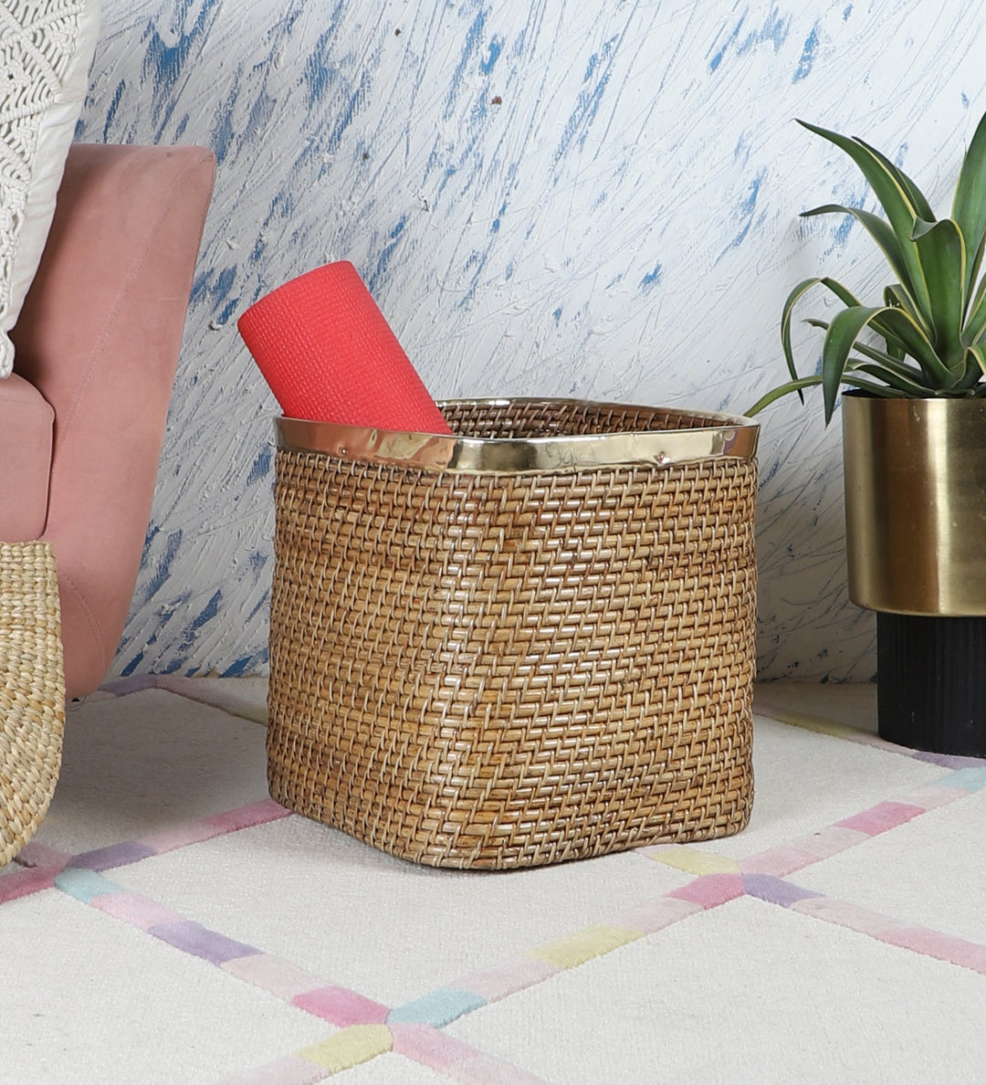 Rattan Planter | Cane Laundry Bin | Bamboo toy Storage - Shanaya by Luxury Rattan Handicrafts 