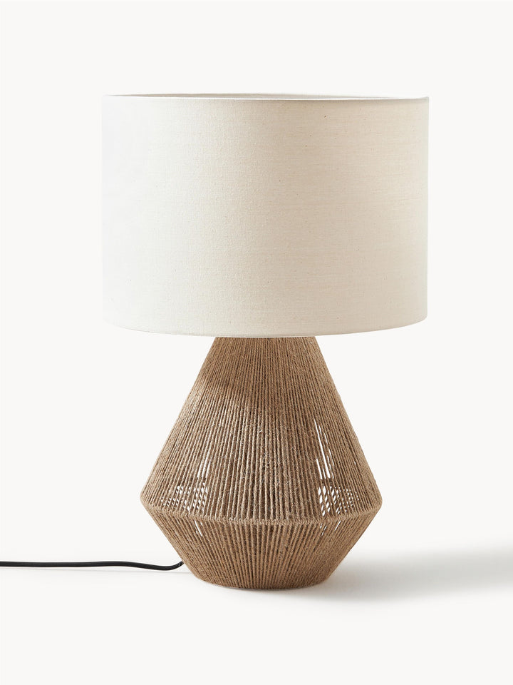 Rattan Table Lamp for Living Room | Bamboo Bedside Lamp
