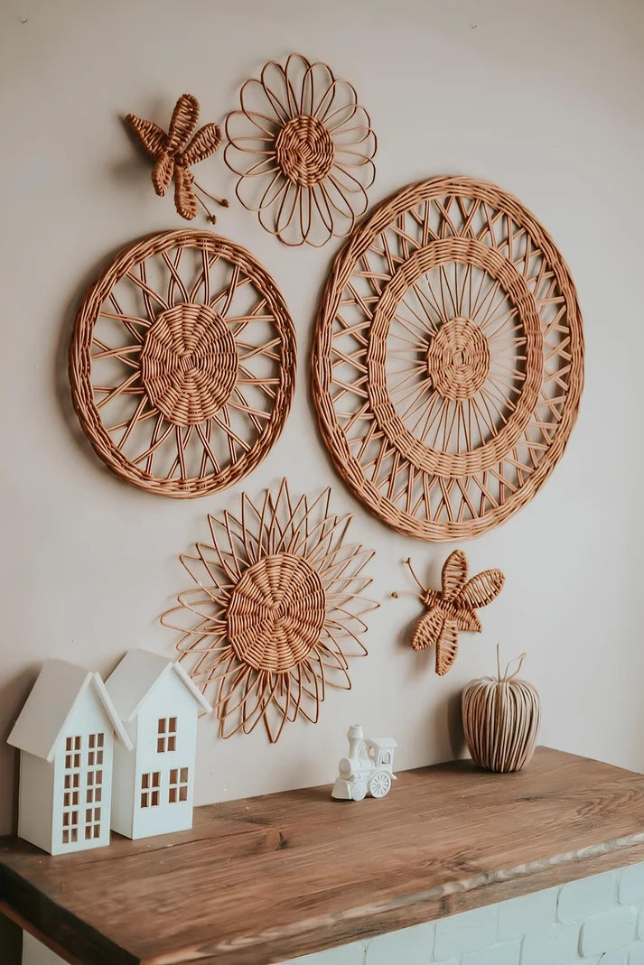 Rattan Wall Decor for Living Room - Devlin